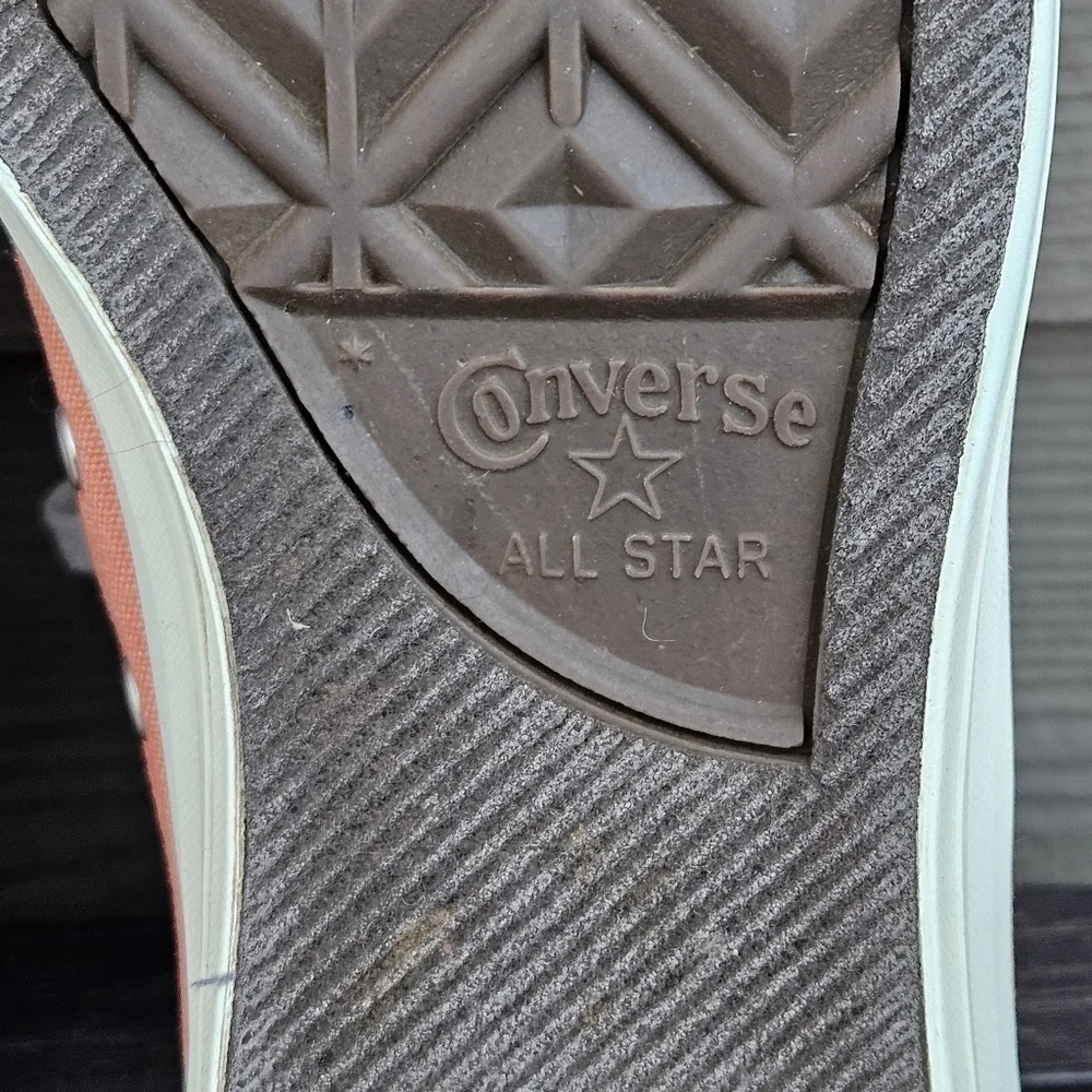 Converse Hi Top Shoes Heart & Floral Embroidery Bright Madder Pink A02203C 9.5 - Picture 13 of 15